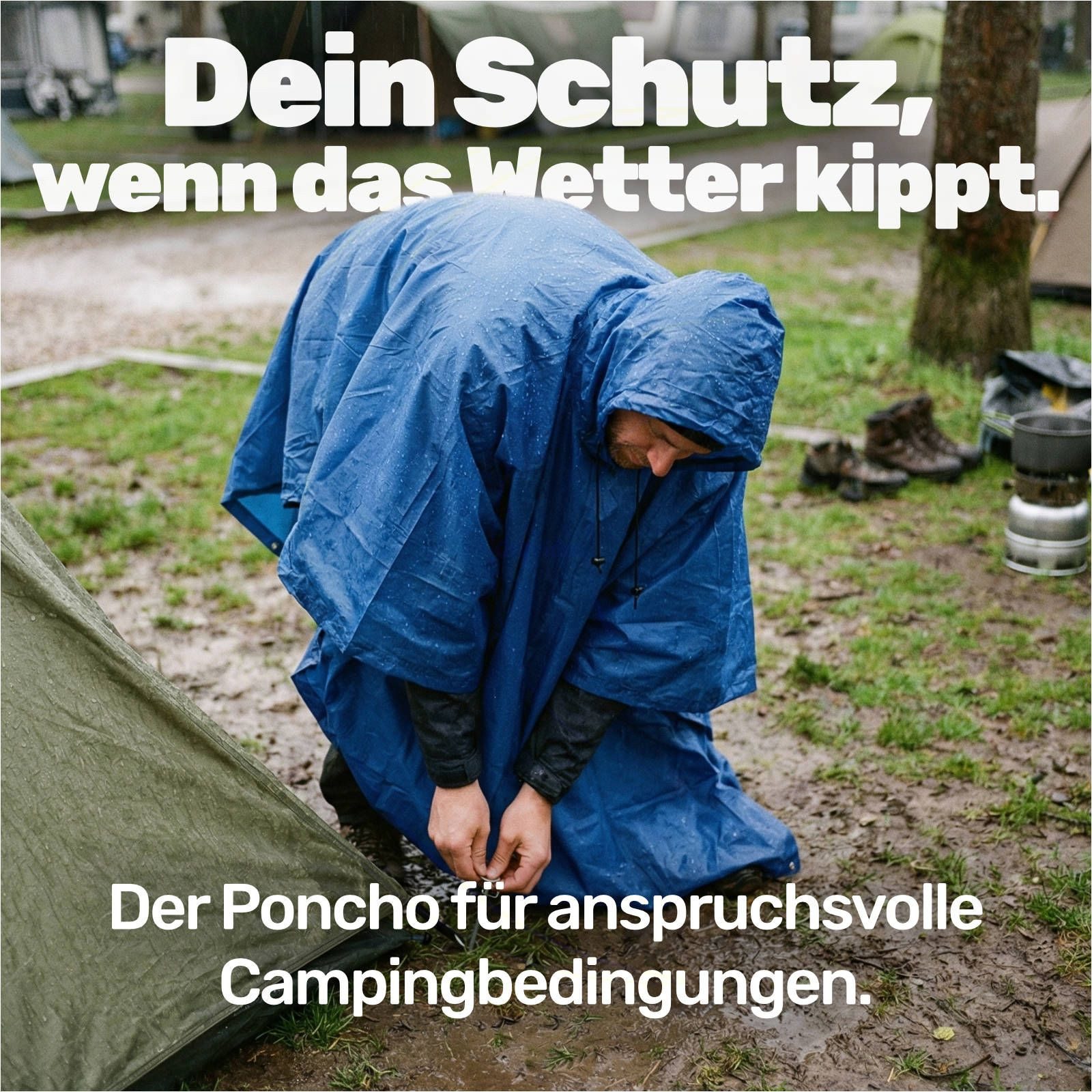 Gravidus Regenponcho 2x Regencape Regenponcho Regenschutz Fahrrad blau Unisex (2-St)