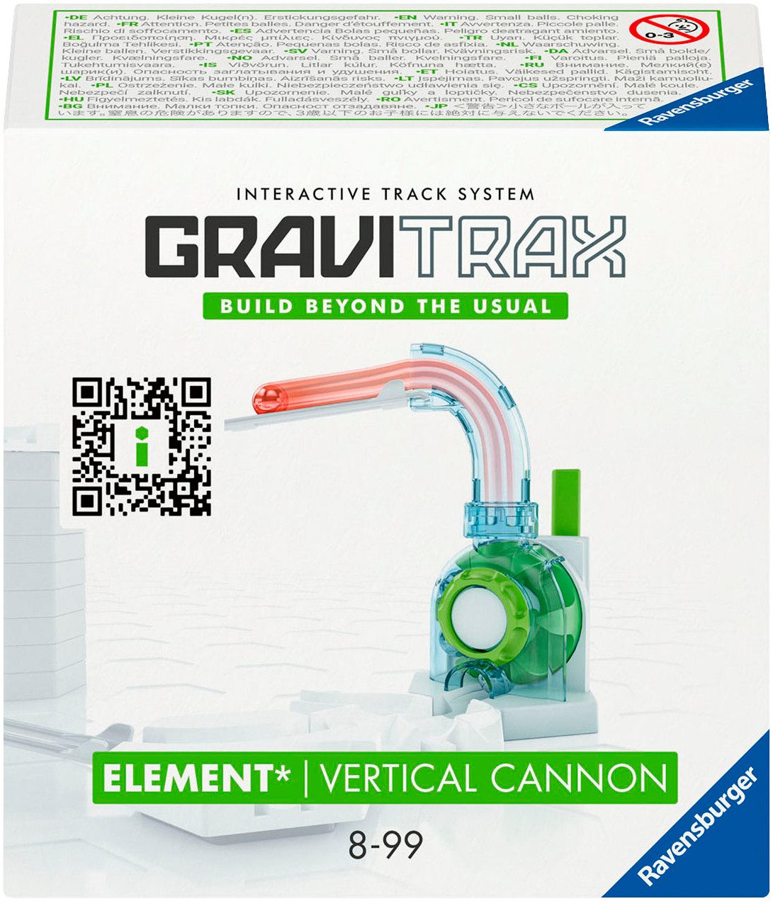 Ravensburger Kugelbahn-Bausatz GraviTrax Element Vertical Cannon, Made in Europe