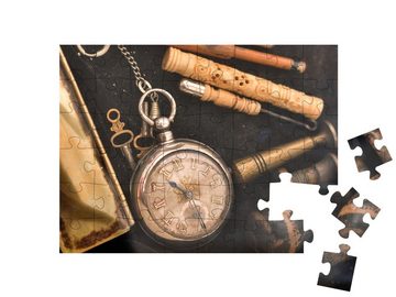 puzzleYOU Puzzle Eine alte Taschenuhr, 48 Puzzleteile, puzzleYOU-Kollektionen Nostalgie