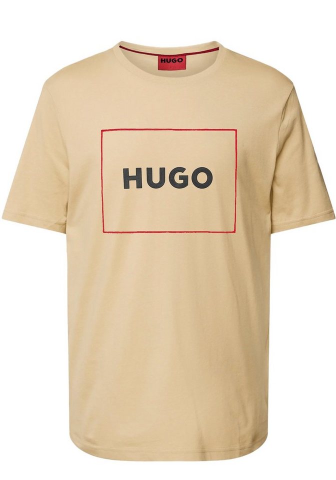 HUGO T-Shirt Hugo Dumex Logo Print auf der Brust