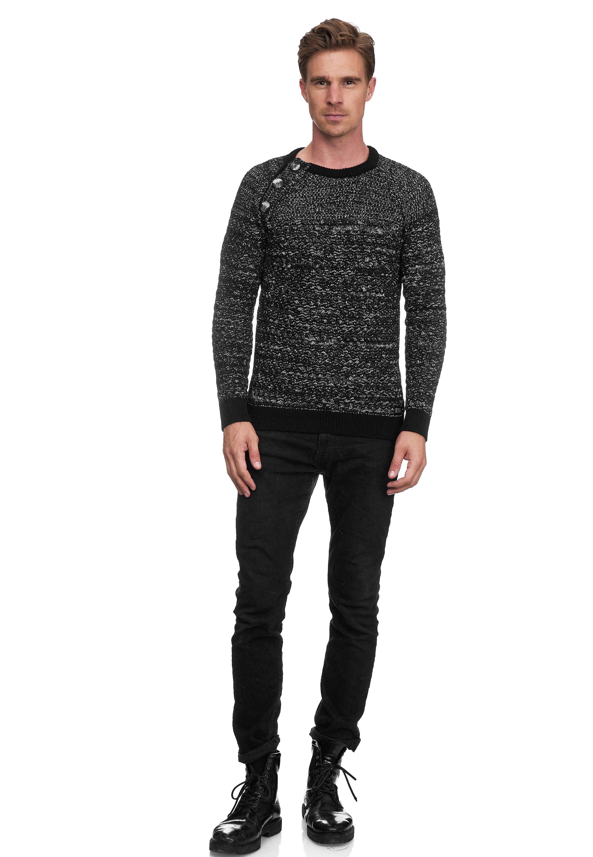Rusty Neal Strickpullover mit modischen Knöpfen