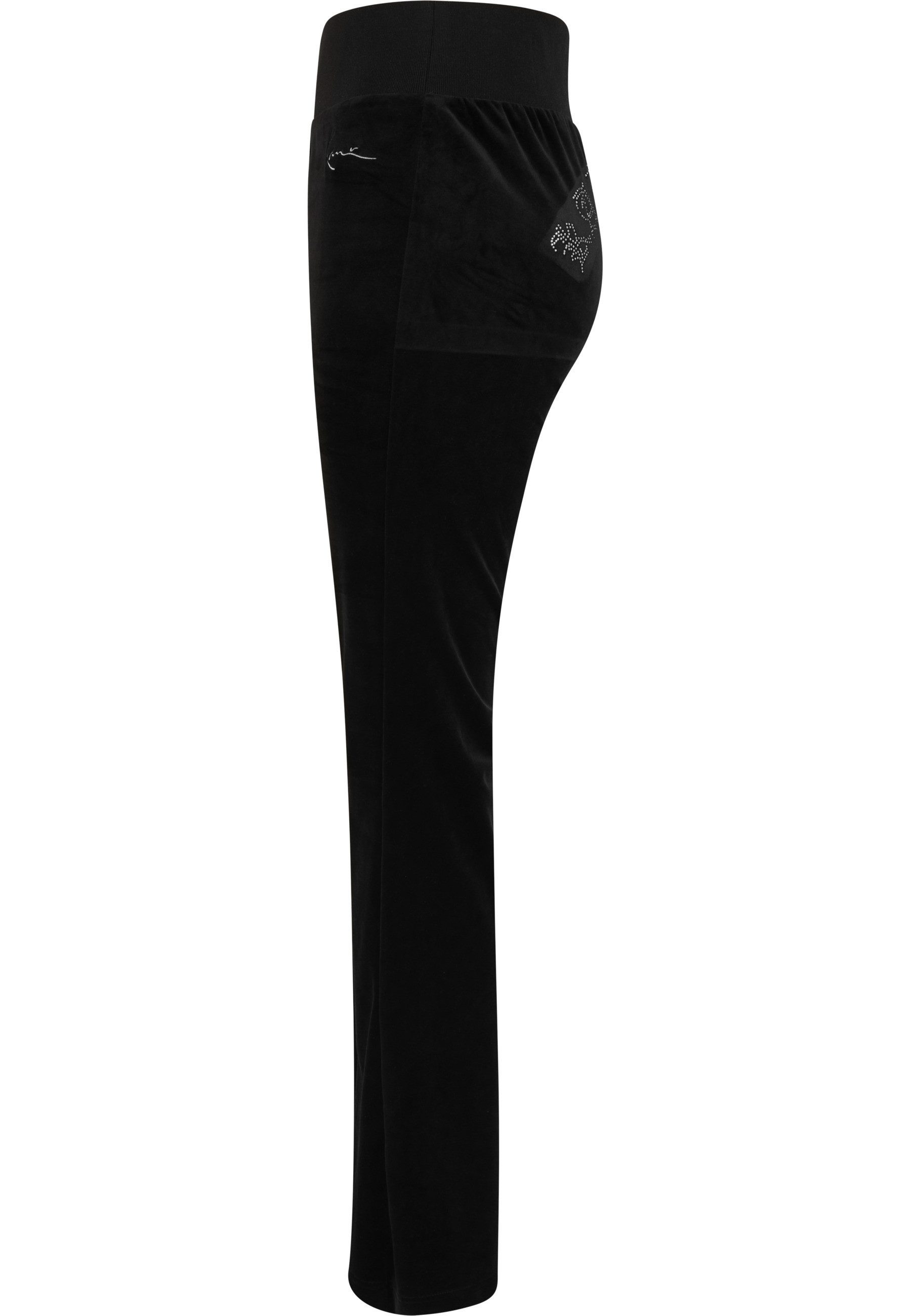 Karl Kani Jogginghose Karl Kani Signature Rhinestone Velours Trackpants (1-tlg)