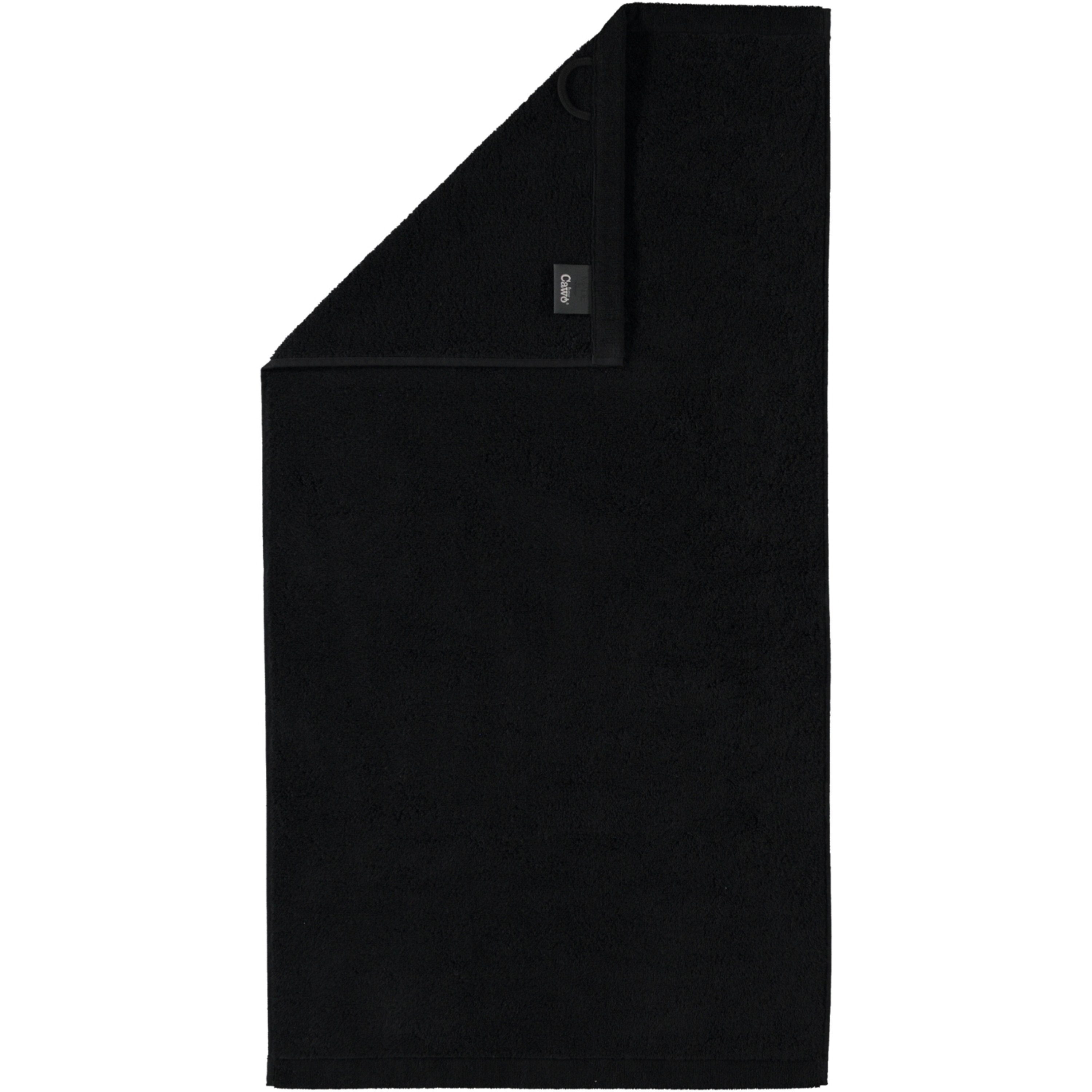 (1-St), (schwarz), Fb.906 Cawö Gästetuch Handtuch 906 schwarz - rechteckig Handtuch Duschtuch, Lifestyle Waschhandschuh Cawö Baumwolle