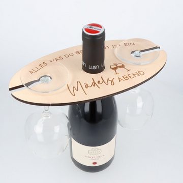 Spruchreif® Weinflaschenhalter Weinglashalter aus Holz, Holz Weinständer, Geschenkidee Holz