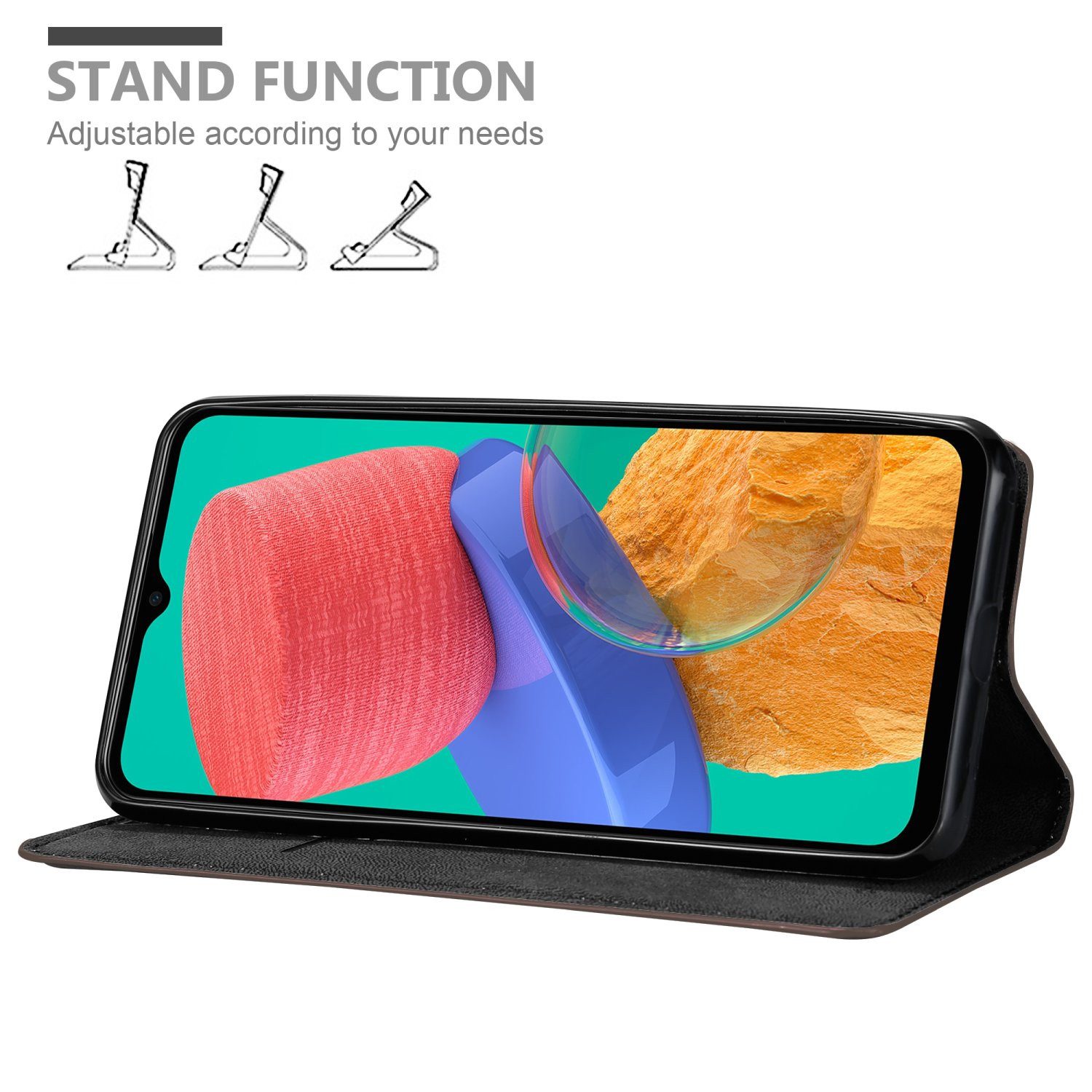 Cadorabo Handyhülle für Samsung Galaxy M33 5G Hülle Samsung Galaxy M33 5G, Hülle Schutzhülle mit Standfunktion, Magnetverschluss und Kartenfach