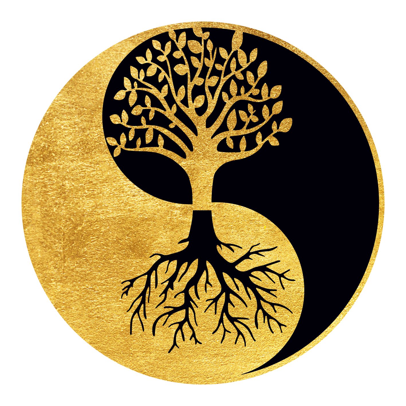 OTTO home Wandbild Lebensbaum, Yin und Yang inkl. rückseitiger Aufhängung, Baum, Baumbilder, Wald (1 St), Lebensbaum-Wandbilder mit handveredelten Blattgold-Applikationen