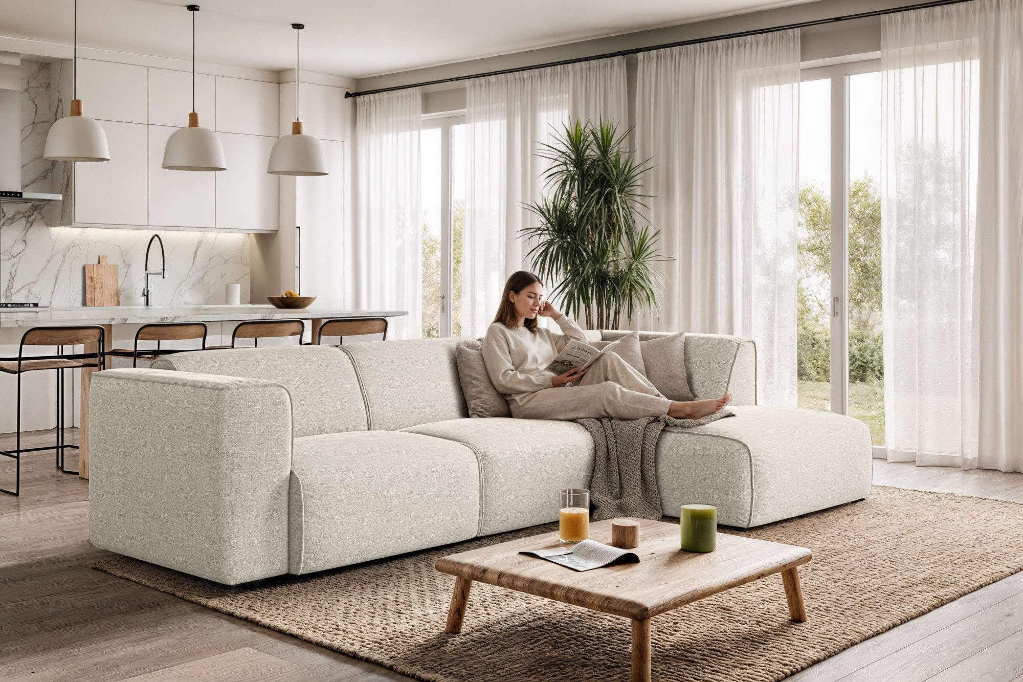 OTTO home Ecksofa Merid L-Form, B: 295 cm - OTTO. Verlässliche Qualität., jederzeit durch Module erweiterbar