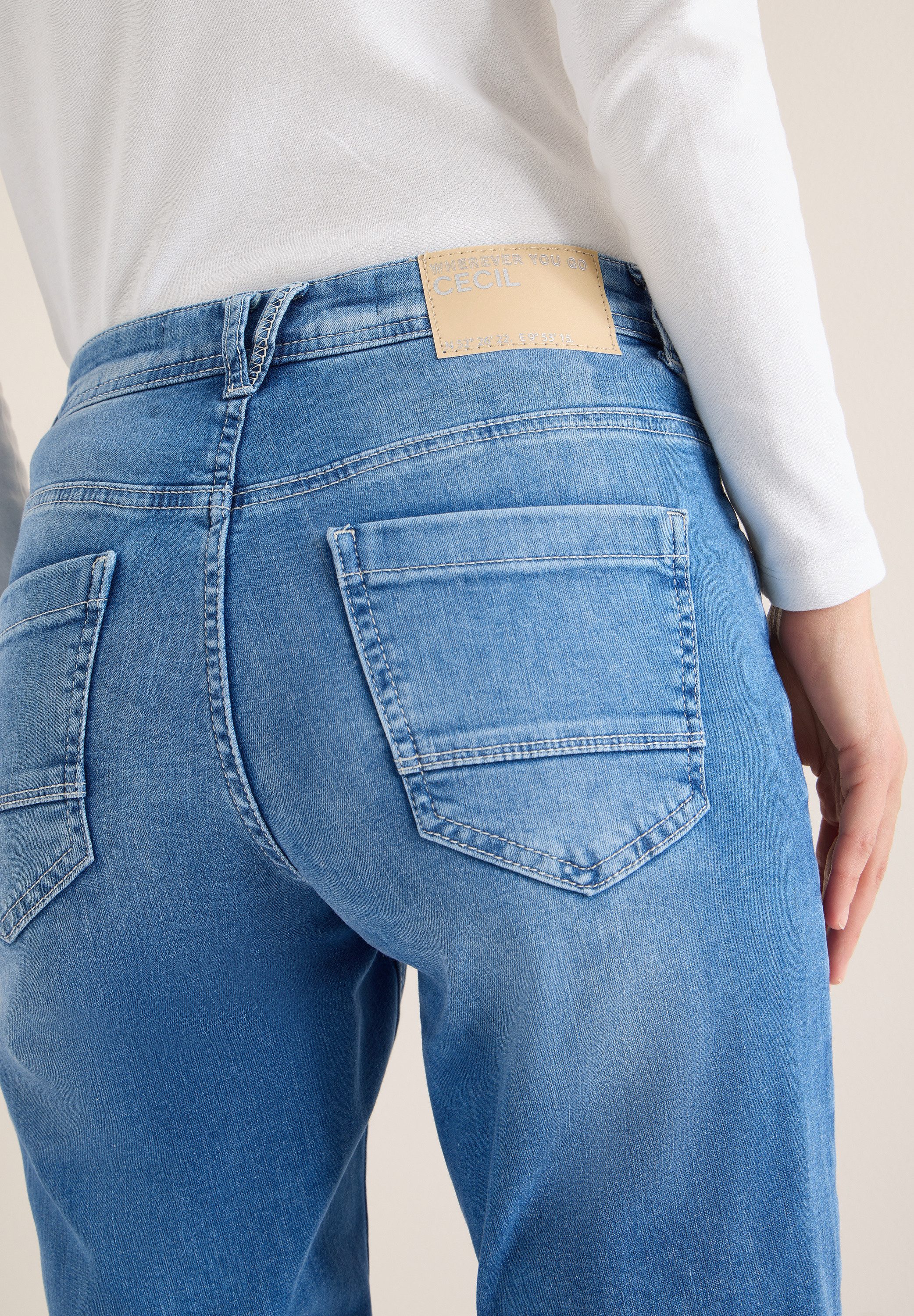 CECIL 5-Pocket-Jeans Style Scarlett mit Turn-up