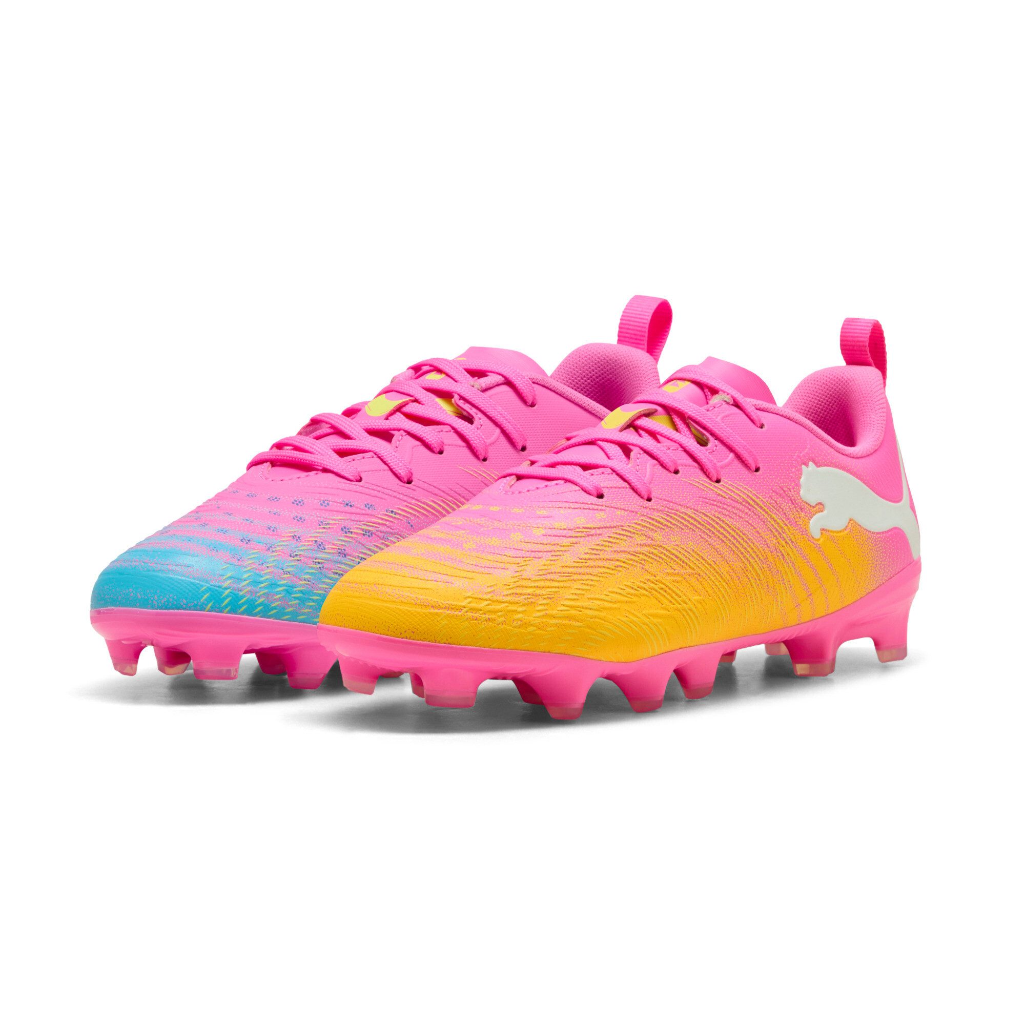 PUMA FUTURE 9 PLAY FG/AG JR Fußballschuh mit Nockensohle für Rasen- und Kunstrasenplätze, mit Schnürung