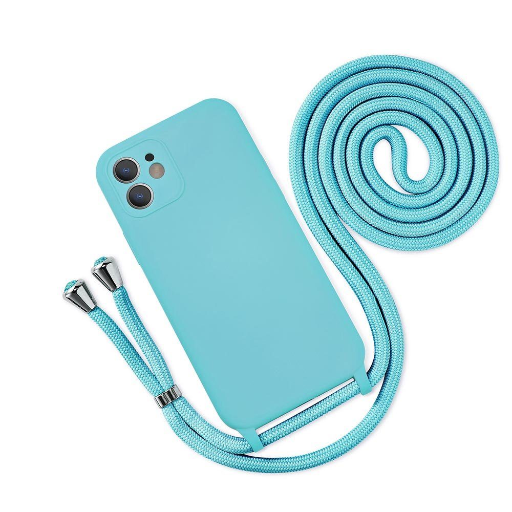 FITSU Handyhülle Handykette für Apple iPhone Hülle mit Band Handyband Case zum Umhängen, Hülle für iPhone 12 Pro, 12, 12 Mini, SE 2022, 11, XS, XR, X, 8, 7, 6