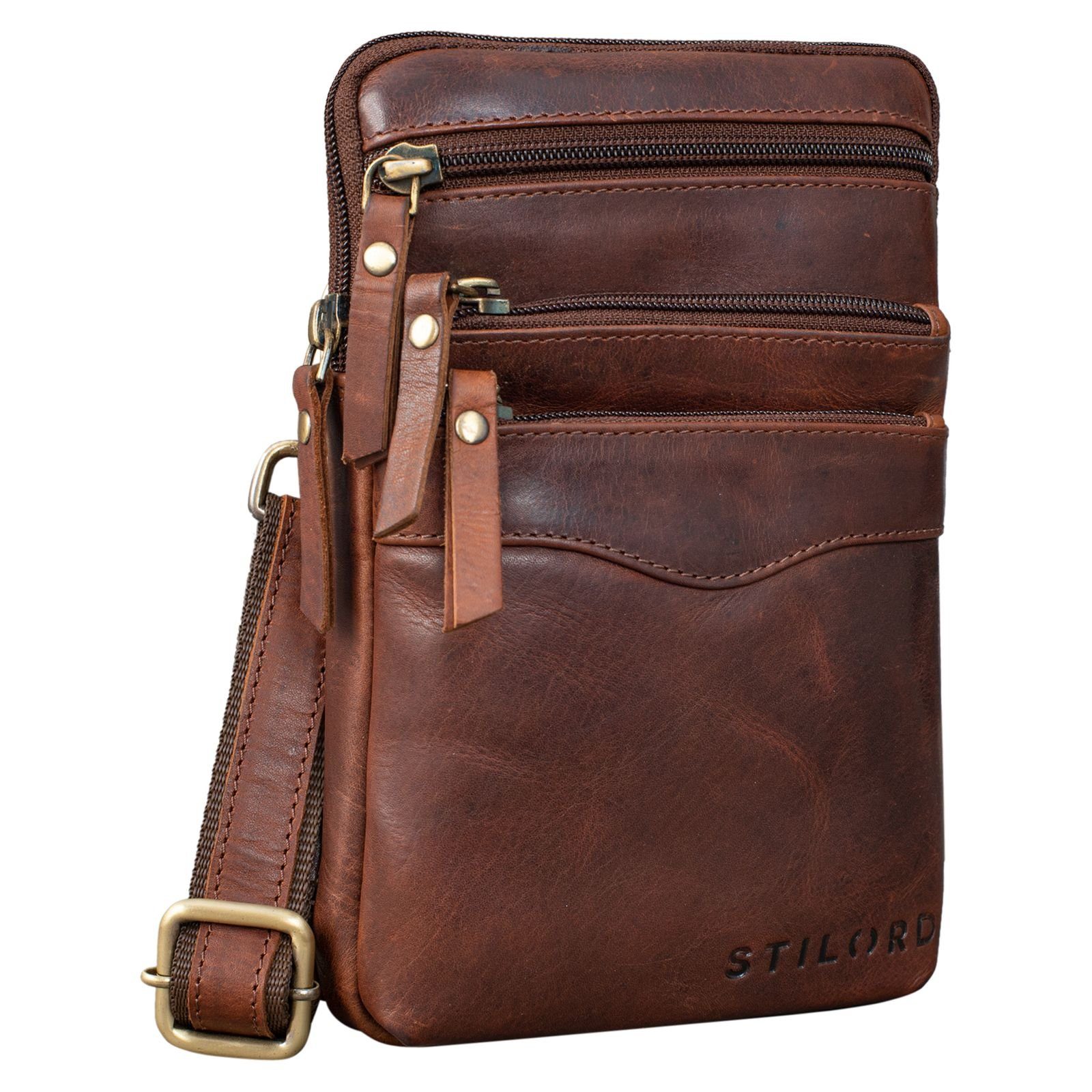 STILORD Handtasche "Aria" Brusttasche Leder klein