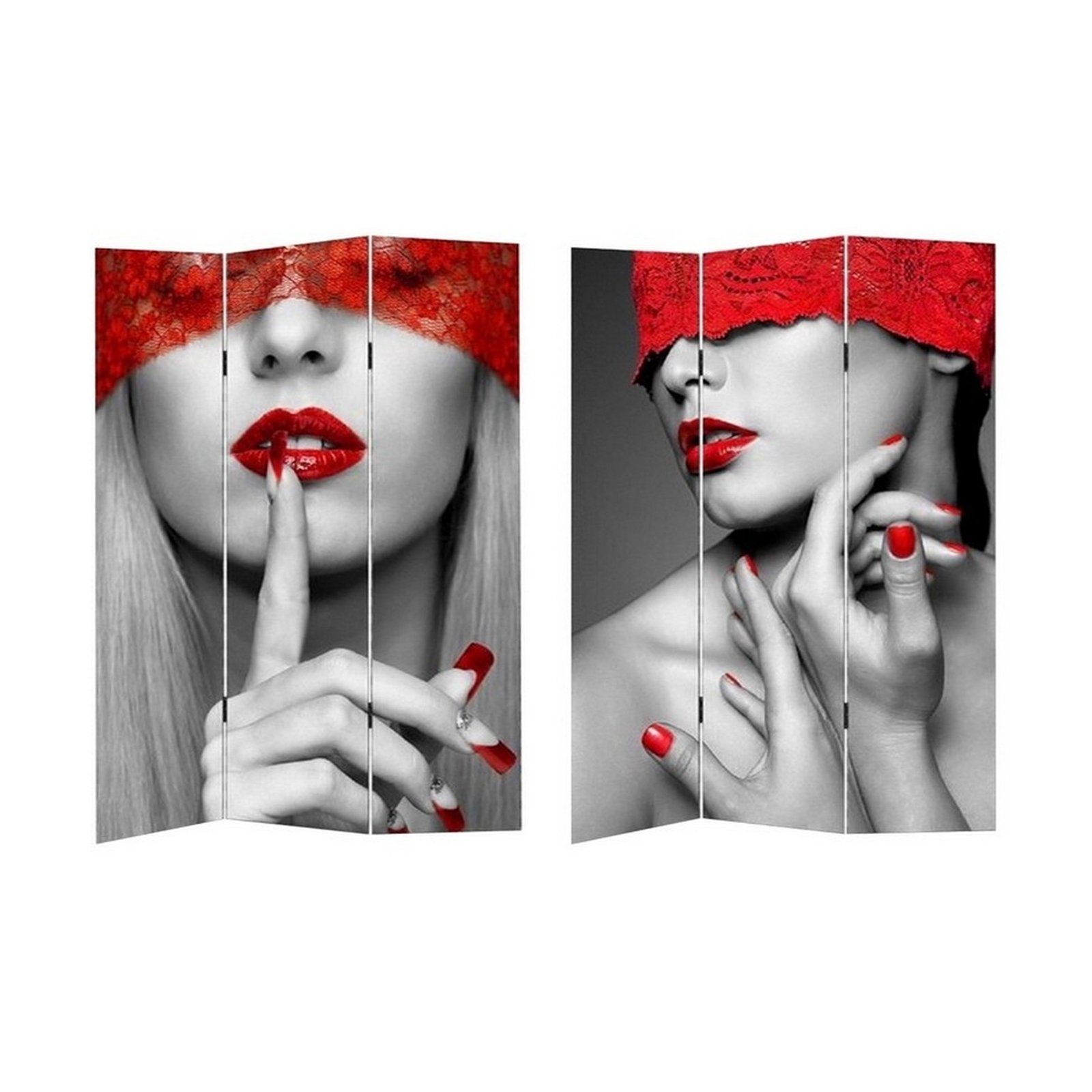 HTI-Line Paravent Paravent RED (Stück, 1 St., 1 Paravent), Raumteiler Sichtschutz Trennwand