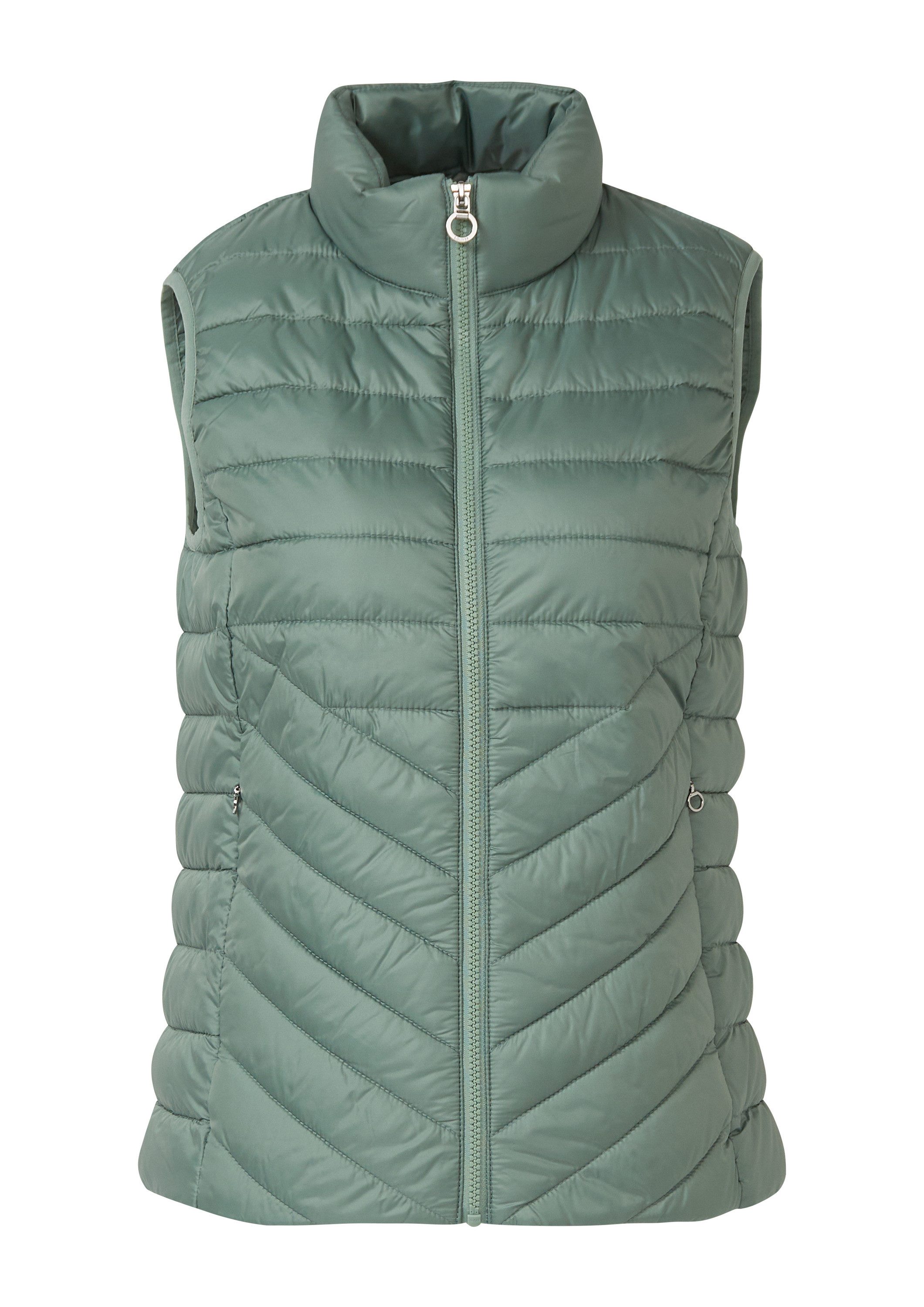 s.Oliver Outdoorjacke Outdoor-Weste Leichte Steppweste mit Stehkragen und P günstig online kaufen