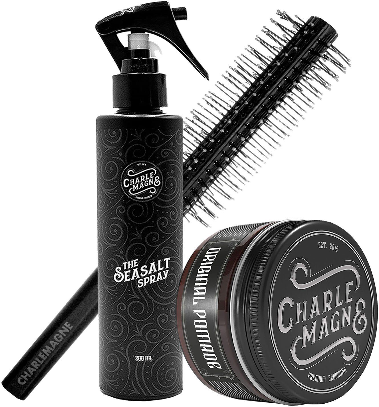 CHARLEMAGNE Haarpflege-Set Barber's Basics Set, 3-tlg