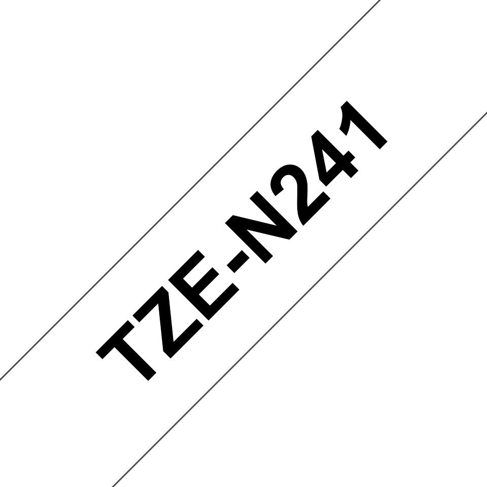 Brother Schriftband TZe-N241 (nicht lam) Schwarz auf Weiß Tintenpatrone