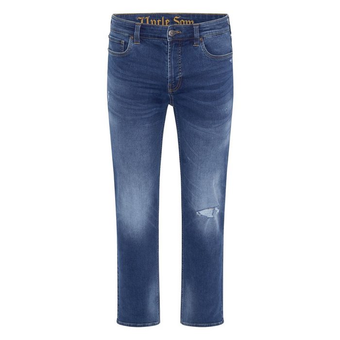 Uncle Sam Straight-Jeans in leichter Used-Waschung