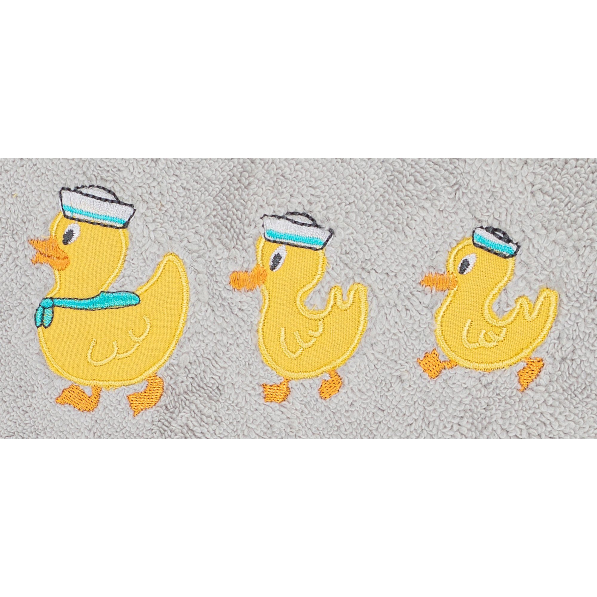 Smithy Kapuzenhandtuch Pastellflausch Ente Frottee, 100% Baumwolle (1-St), 100 x 100 cm