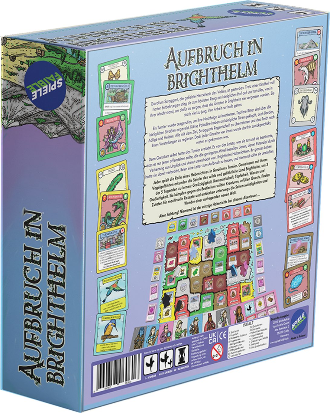 Spielefaible Spiel Aufbruch in Brighthelm, Fantasy-Brettspiel, Storybasiertes Abenteuerspiel