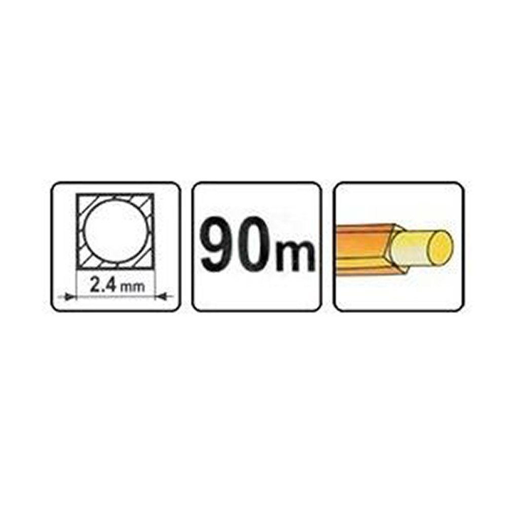 TOYA Trimmerfaden Mähfaden Extranyl 2,4 mm x 90 m 89465, 2.40 mm Fadendurchmesser