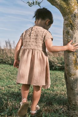 Next Strickkleid Kleid mit Häkelblume (1-tlg)