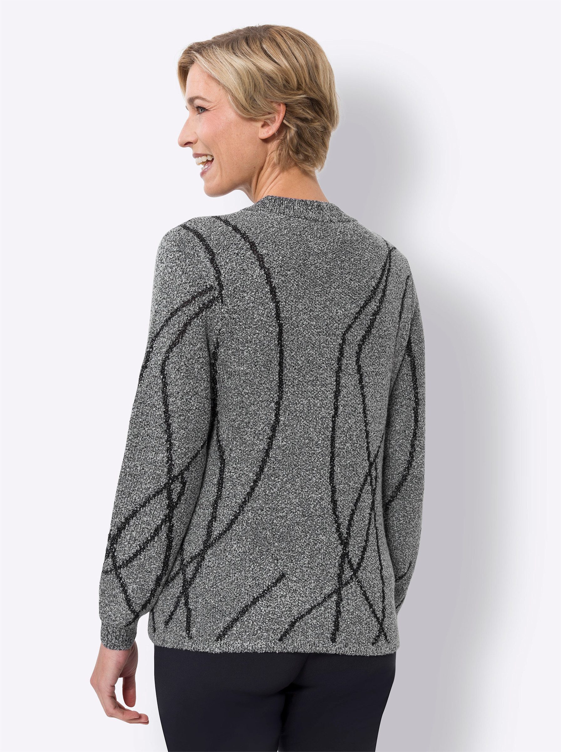 Sieh an! Strickpullover Bouclé-Pullover günstig online kaufen