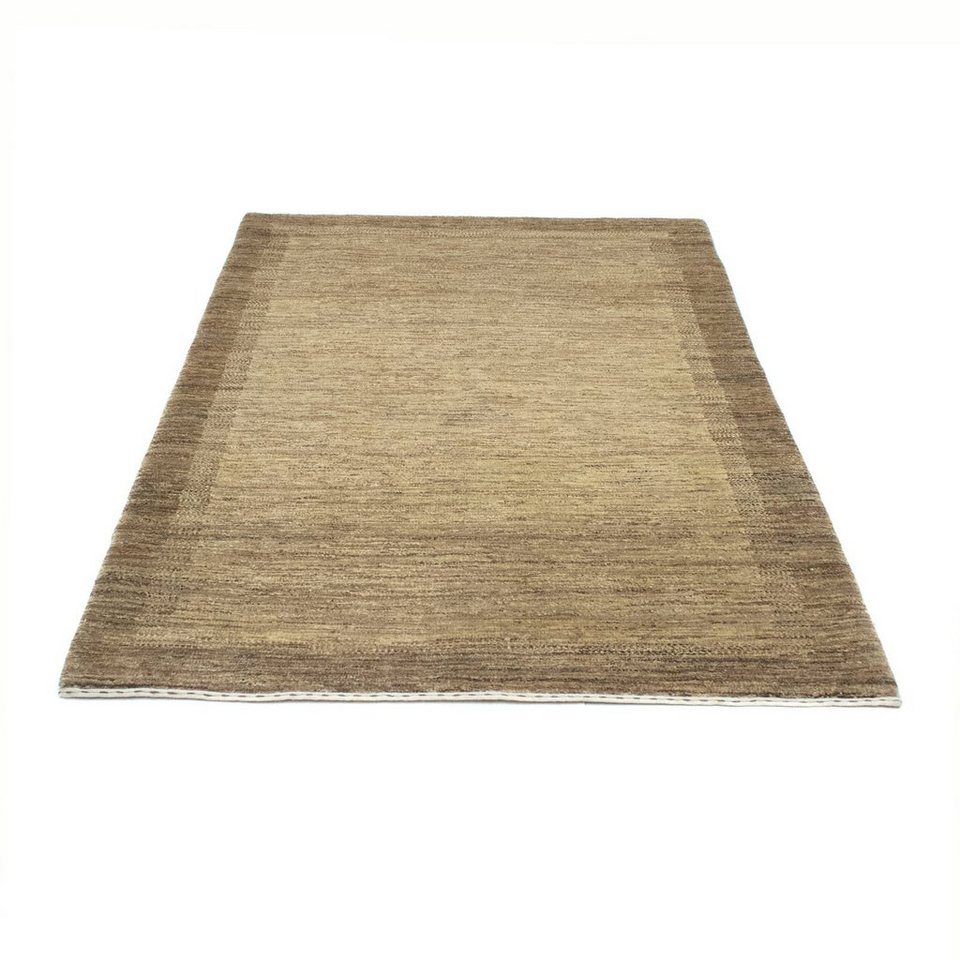Wollteppich Gabbeh Teppich handgeknüpft hellgrau, morgenland, rechteckig,  Höhe: 18 mm, handgeknüpft, Detailreich und stilvoll gemustert