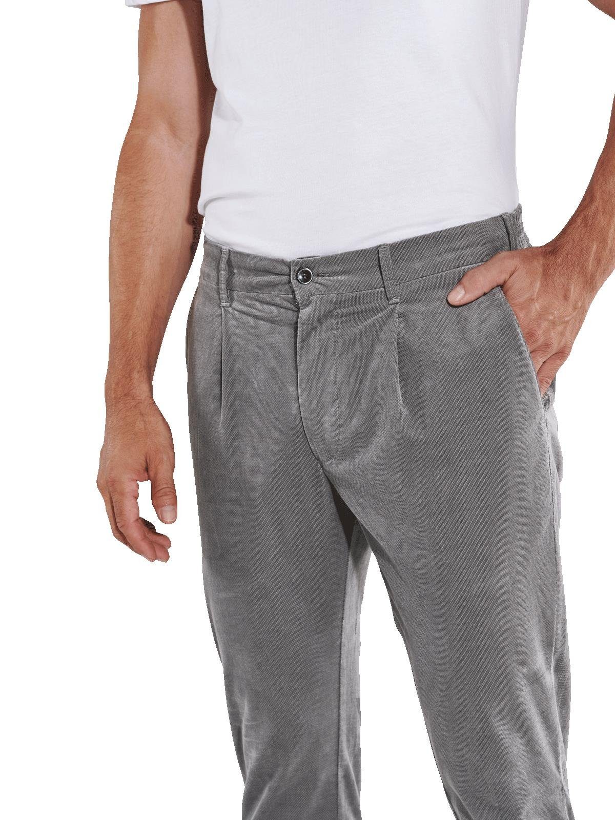 ENGBERS GERMANY Chinos ENGBERS GERMANY Herren Chino in softer Cord-Qualität, Grau