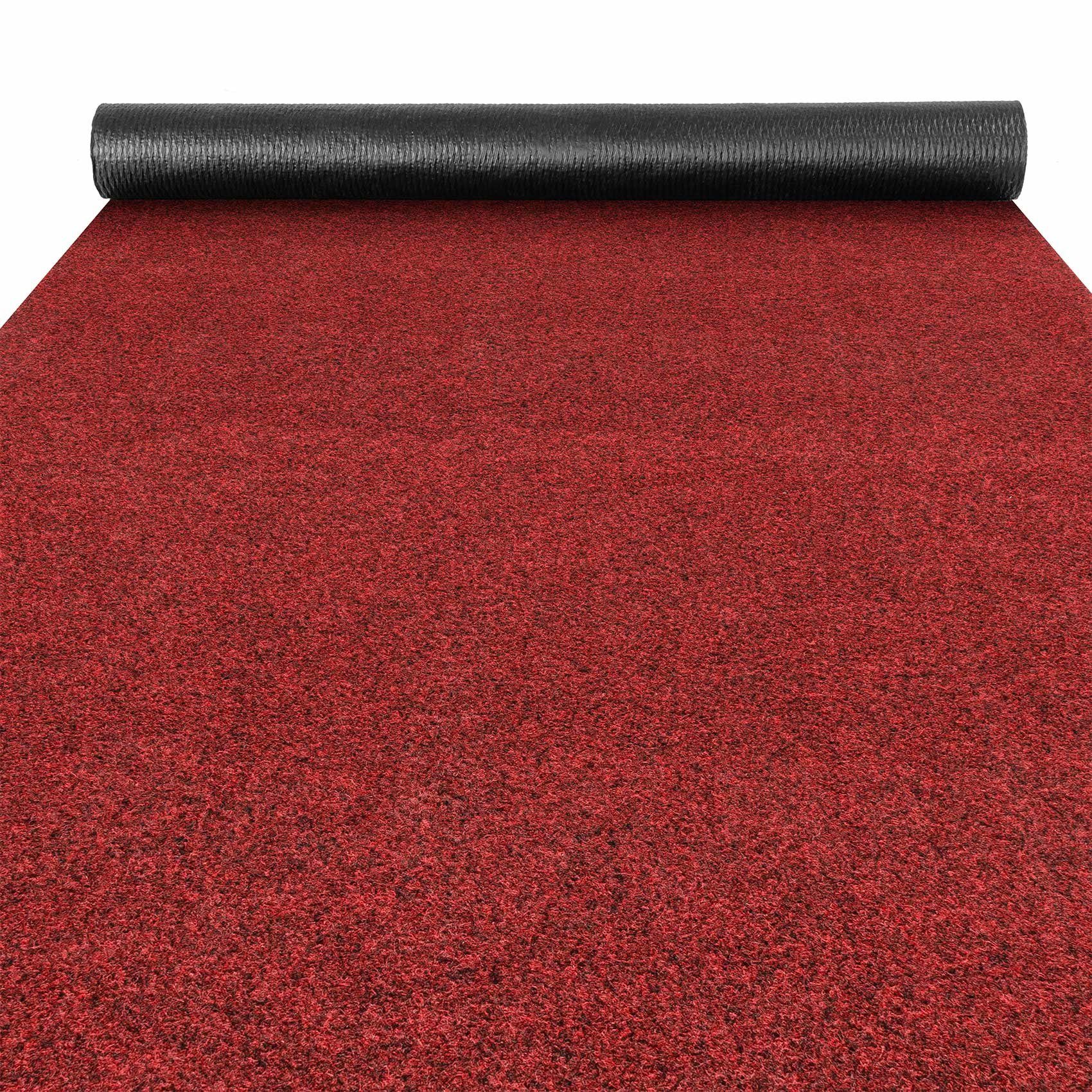 Läufer Textil Kräusel Rot, Höhe: Flurläufer POET Rechteckig, Teppichläufer Läufer mm, Vorleger 5 Teppich ANRO,