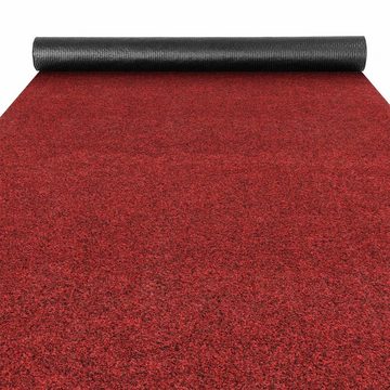 Läufer Läufer Teppichläufer Flurläufer Vorleger Teppich POET Kräusel Rot, ANRO, Rechteckig, Höhe: 5 mm, Textil