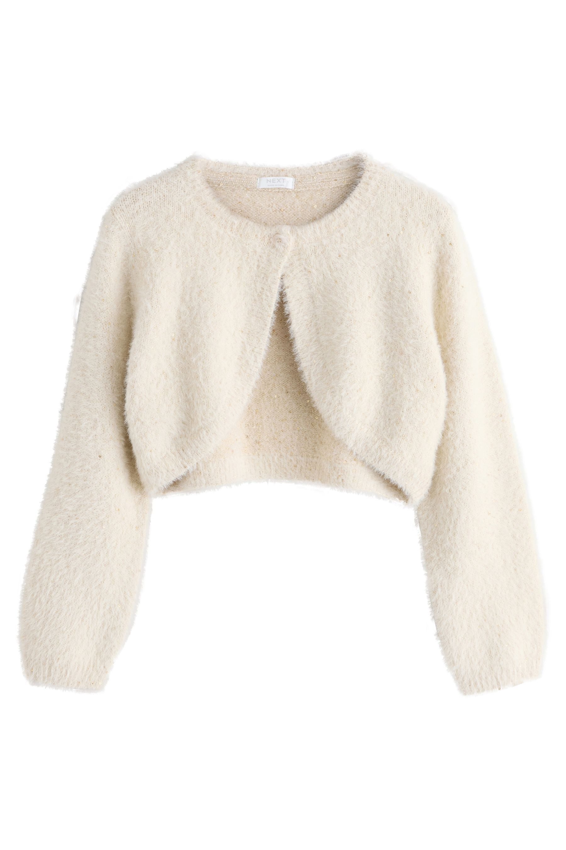 Next Strickjacke Flauschiger Bolero für besondere Anlässe (1-tlg)