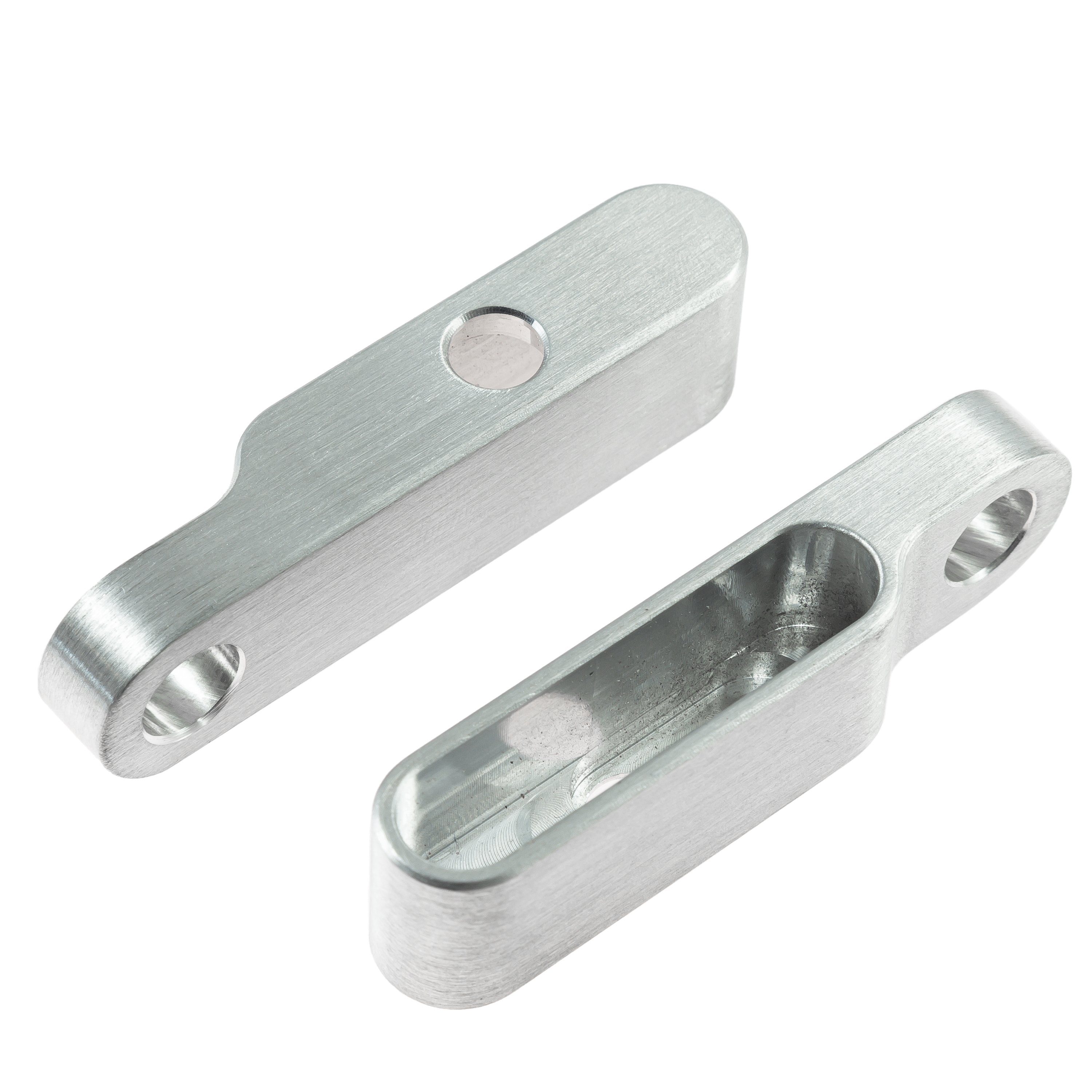 ZIEGER Armaturen-Befestigungselement Montagegehäuse für Einbaublinker Paar Silber Typ1