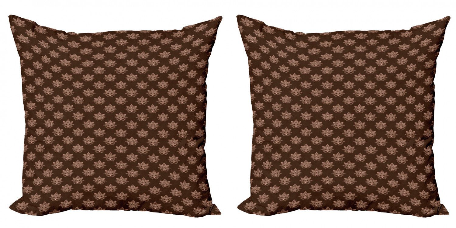 Abakuhaus Stück), Bicolor Doppelseitiger Accent (2 Digitaldruck, Persian Schokoladenbraun Kissenbezüge Modern