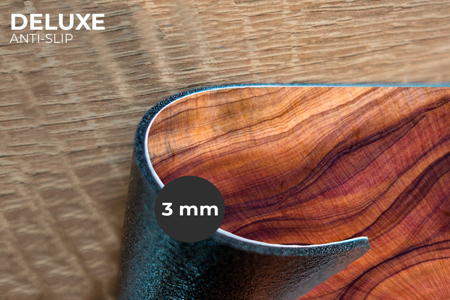 MuchoWow Platzset Glatte Holzstruktur aus geschwungenen Linien, (6-St), Pla günstig online kaufen