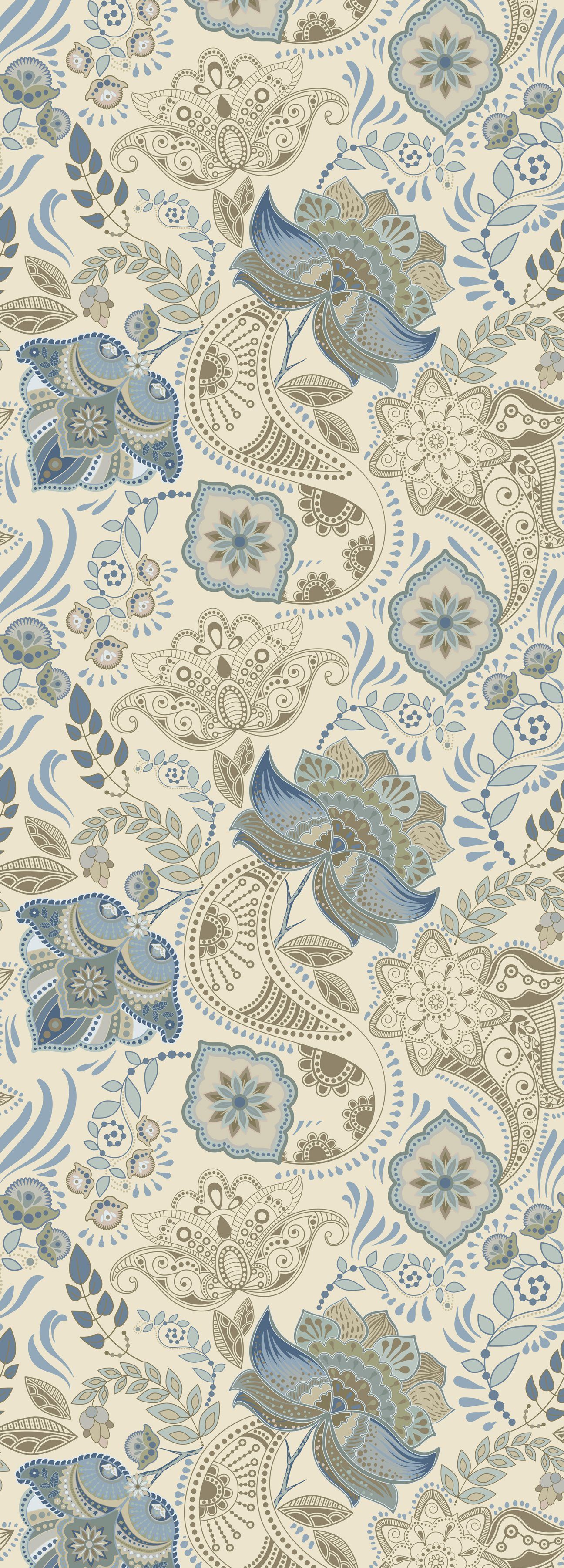 queence Vinyltapete Stefan, glatt, Motiv, floral, geblümt, gemustert, 90x250cm, selbstklebend, kinderleichte Anbringung, Sticker. € 33,33, (€ 14,81 pro 1 qm).