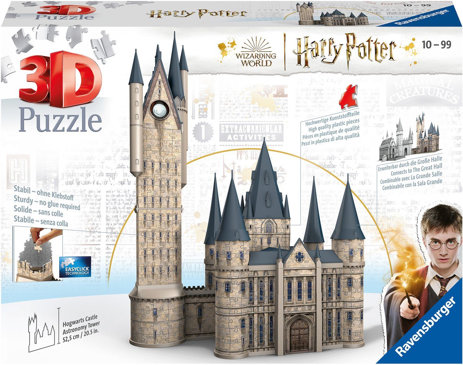 FSC® - - Puzzleteile, weltweit Astronomieturm, Potter 3D-Puzzle 540 Ravensburger Schloss in schützt Wald Hogwarts Europe, - Made Harry