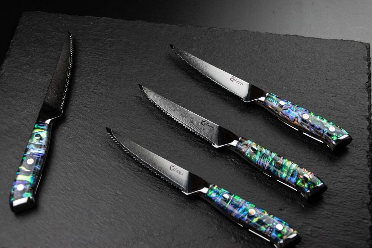 (4-tlg., Calisso Set Steakmesser Messer-Set Set) Steakmesser Abalone