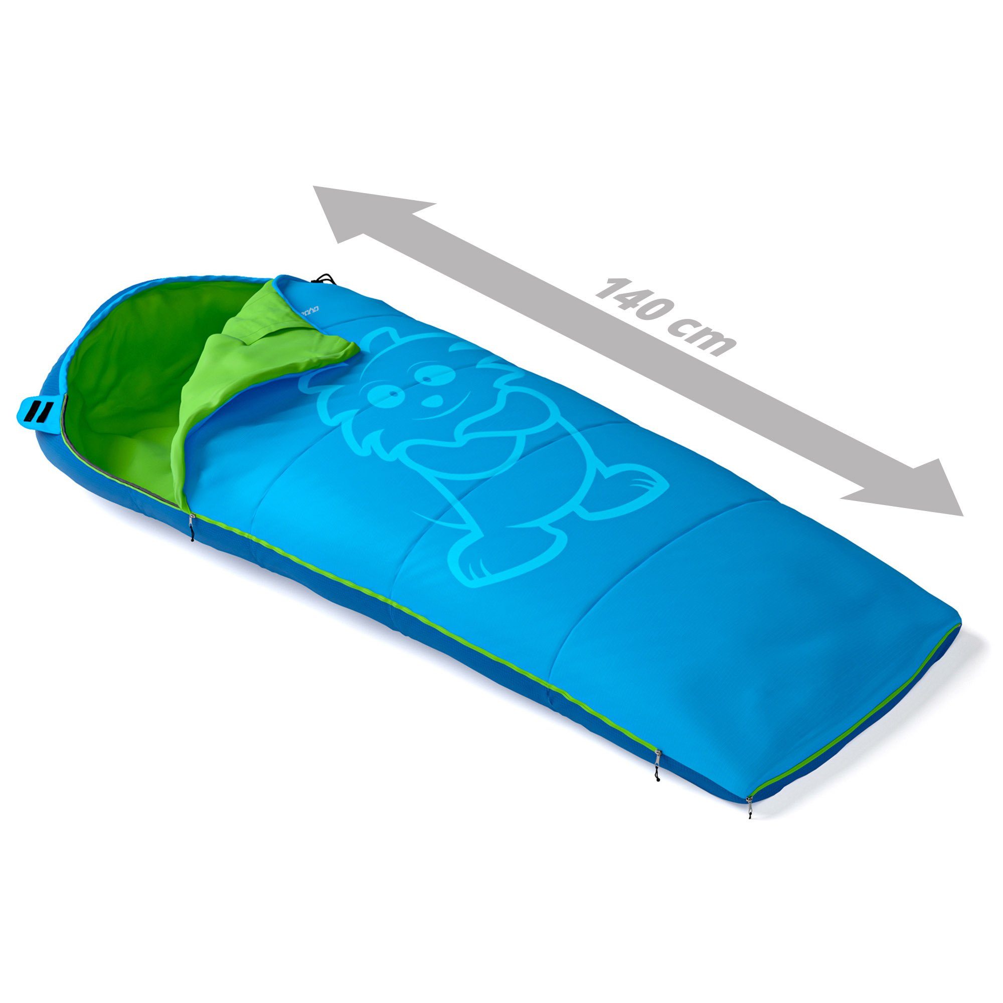 Crossroad Kinderschlafsack Crossroad Flexy blau Kinder Mumienschlafsack Jungen, Mitwachsend, in der Länge verstellbar