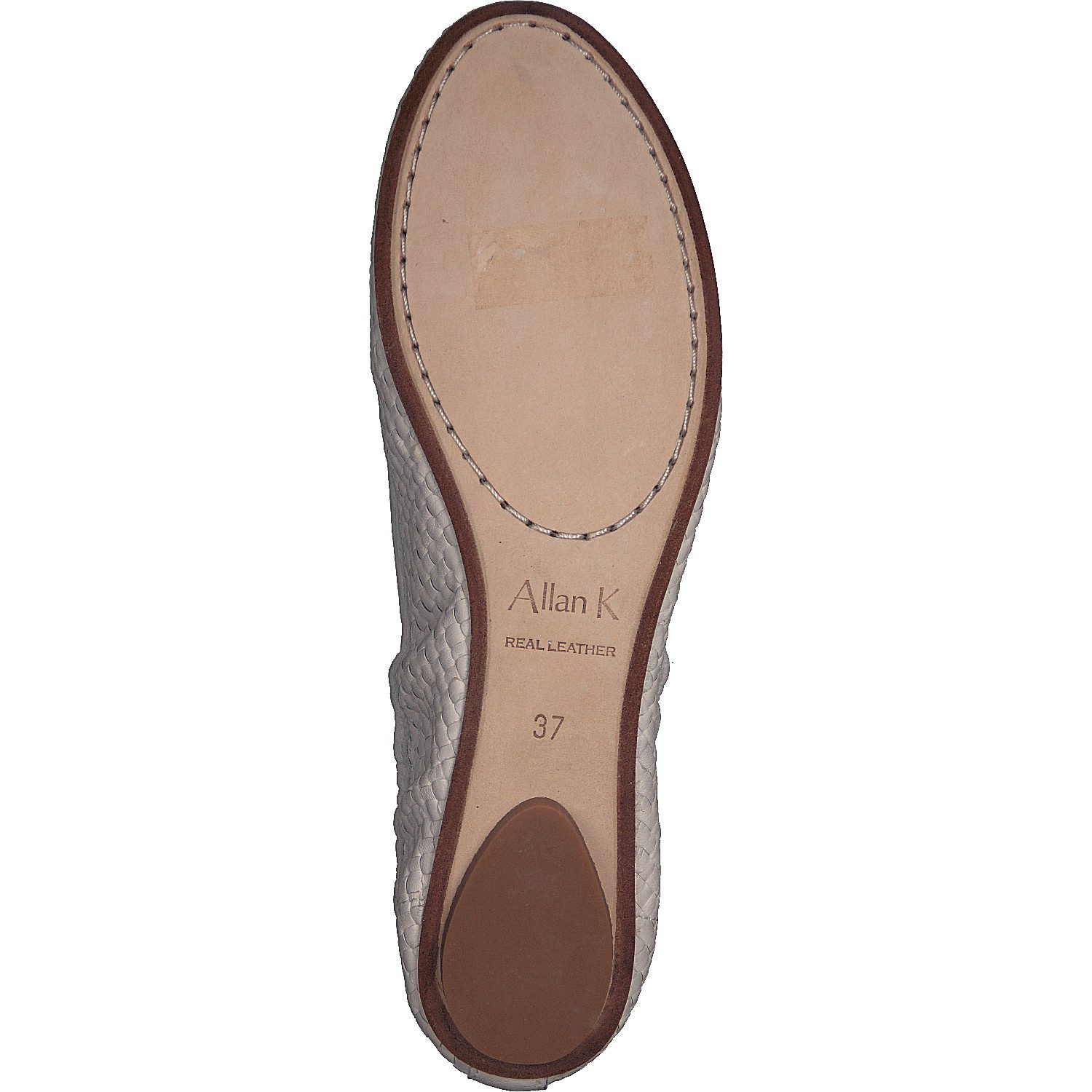 Allan K Allan K CAPRI Flecht-Leder-Schuhe Geschlossene Ballerinas Schlappen