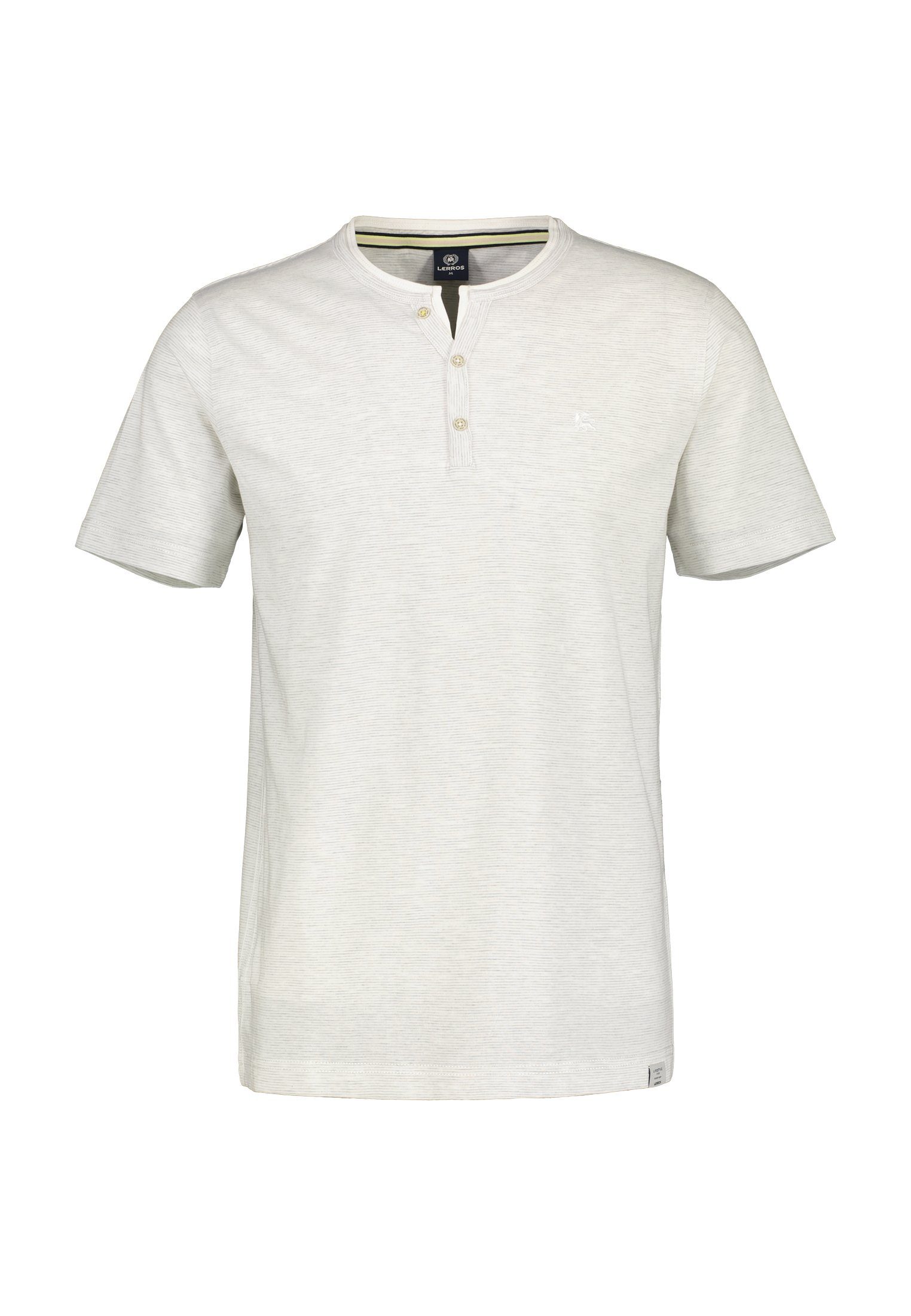 T-Shirt LERROS Serafino LERROS mit Finelinerstreifen, WHITE washed