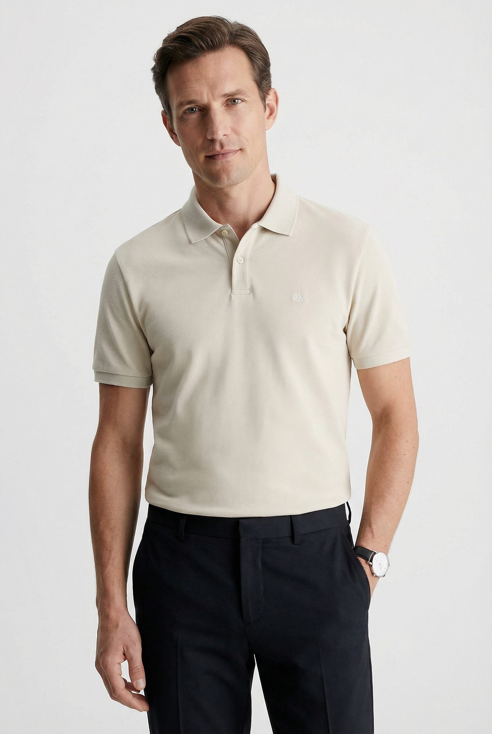 Calvin Klein Jeans Poloshirt SS CASUAL PIQUE CLASSIC POLO Mit Rundhalsausschnitt
