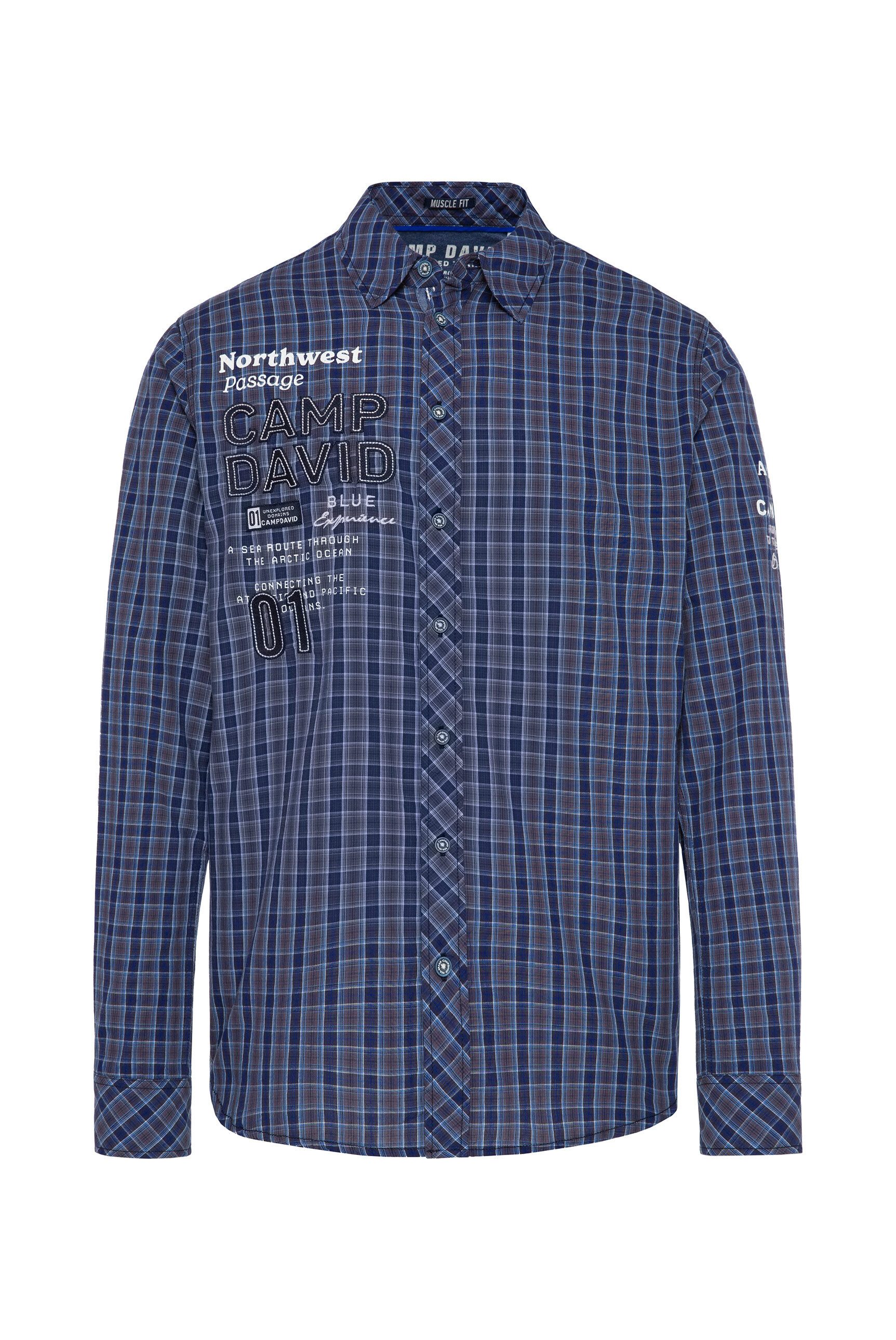 CAMP DAVID Langarmhemd aus Baumwolle