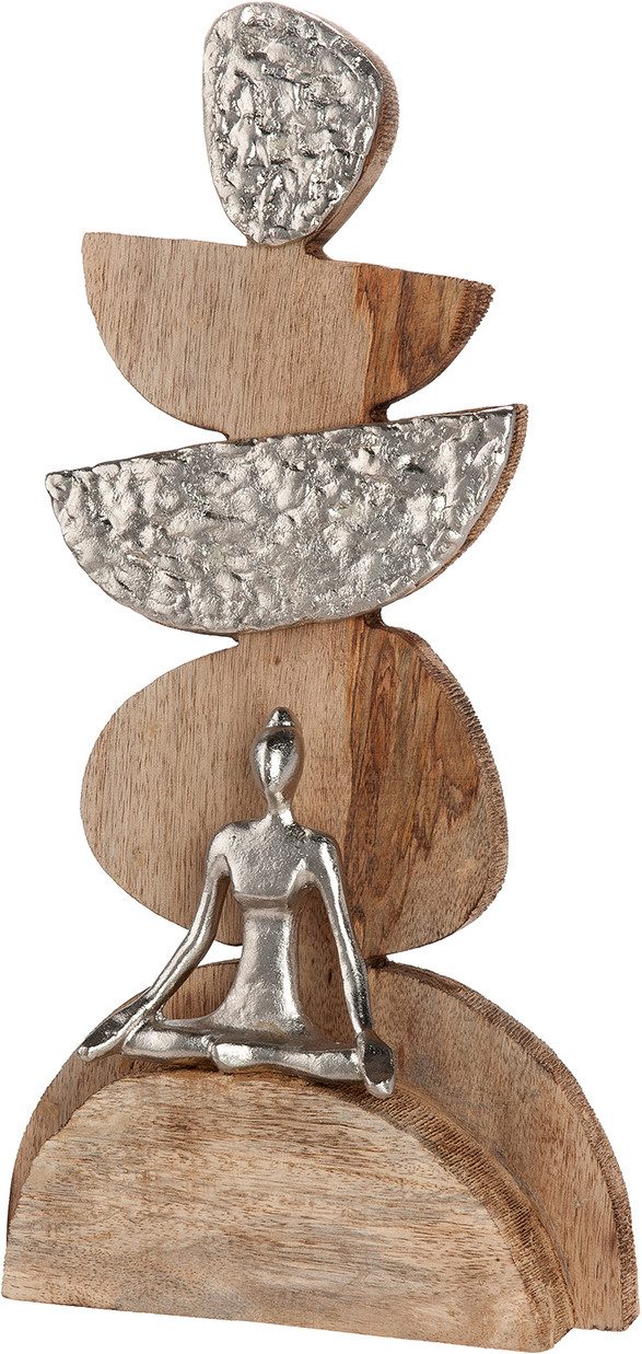 GILDE Skulptur Skulptur Steindaube Achtsamzeit (1 St), Achtsamkeit Meditation Entschleunigung Auszeit Balance
