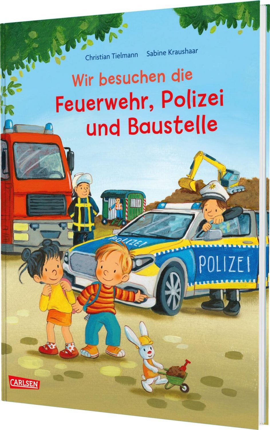 Max-Bilderbücher: Wir besuchen die Feuerwehr, Polizei und Baustelle / Christian Tielmann, Drei MAX-Bilderbücher in einem Band