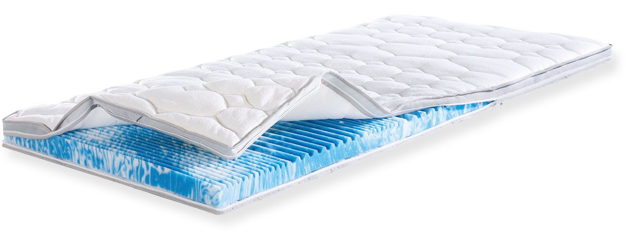 fan, Topper Gel-Feeling, 7 Zonen Topper 90x200 cm, 180x200 cm & weitere Größen, 8 cm hoch, Kaltschaum, Matratze, Boxspringbett, Hausstauballergiker geeignet, ergonomisch