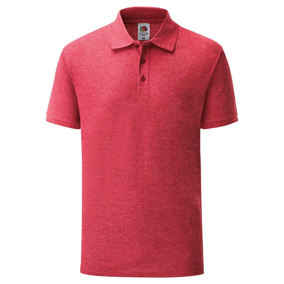 Loom Polo vintage meliert rot Loom Fruit 65/35 the the Poloshirt of of Fruit