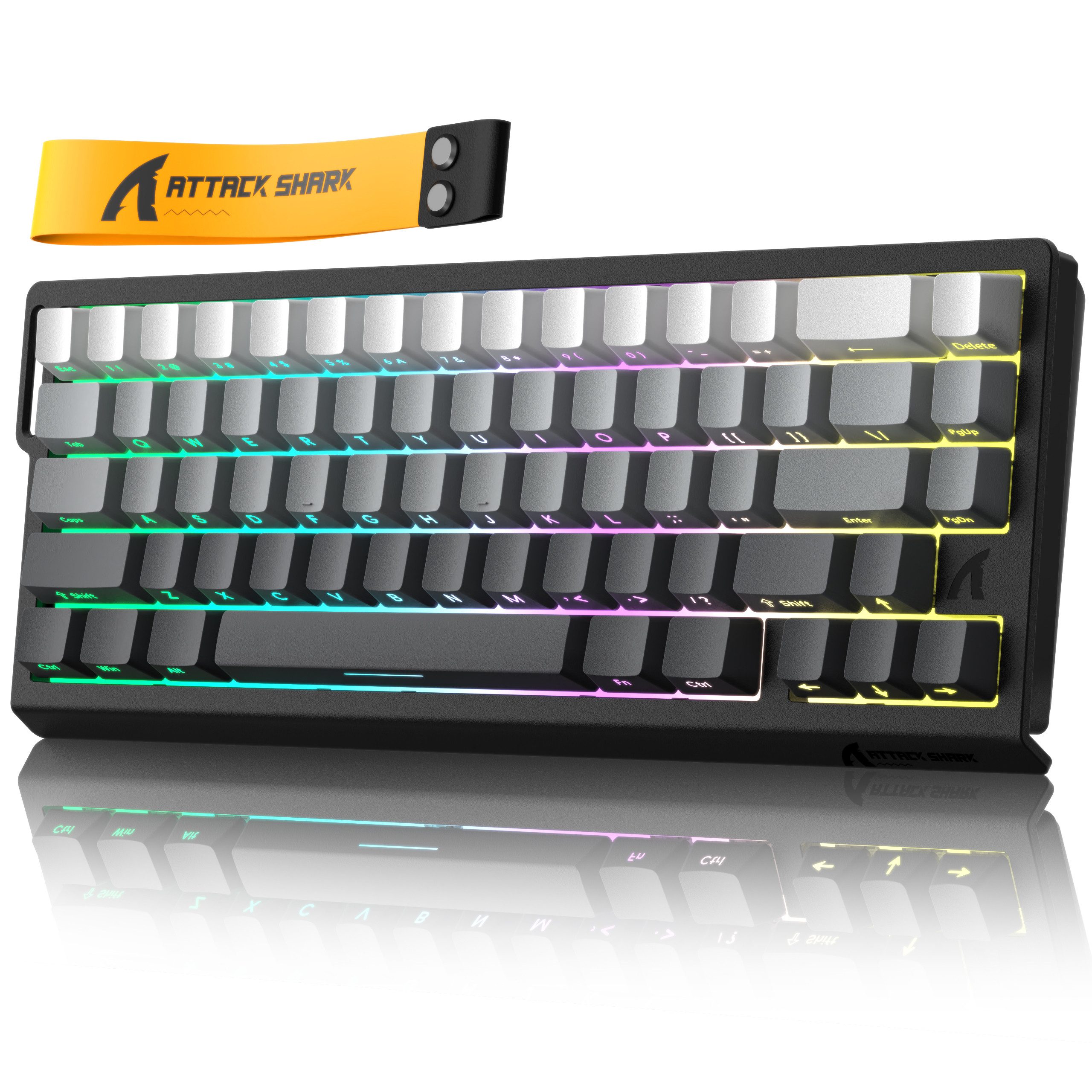 ATTACK SHARK X68 HE 8KHz Rapid Trigger Gaming-Tastatur, 0,01mm,RGB Gaming-Tastatur (Kabelgebunden Hall-Effekt Magnetische Tastatur)