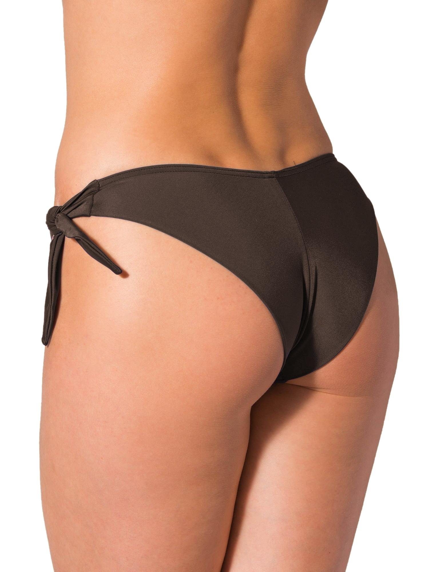 Aquarti Bikini-Hose Aquarti Damen Tanga Bikinihose Seitlich Gebunden Brazilian