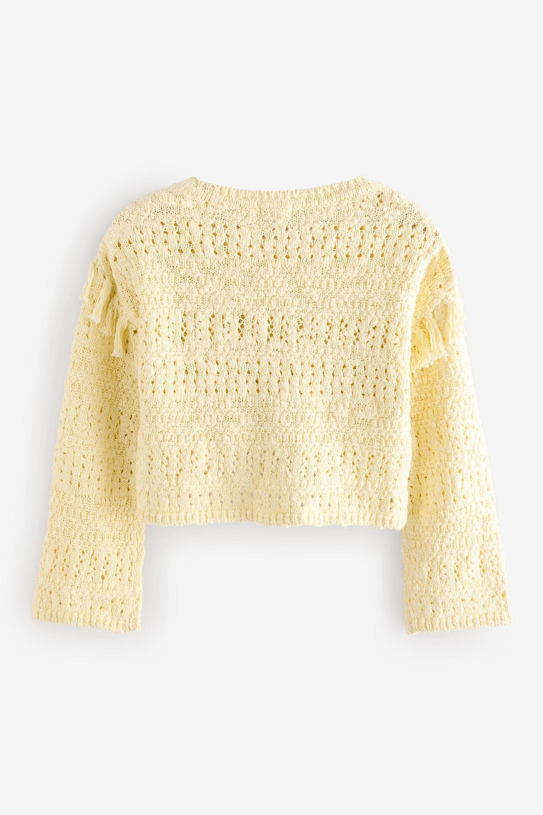 Next Strickpullover Häkelpullover mit Quastendetails 100 % günstig online kaufen