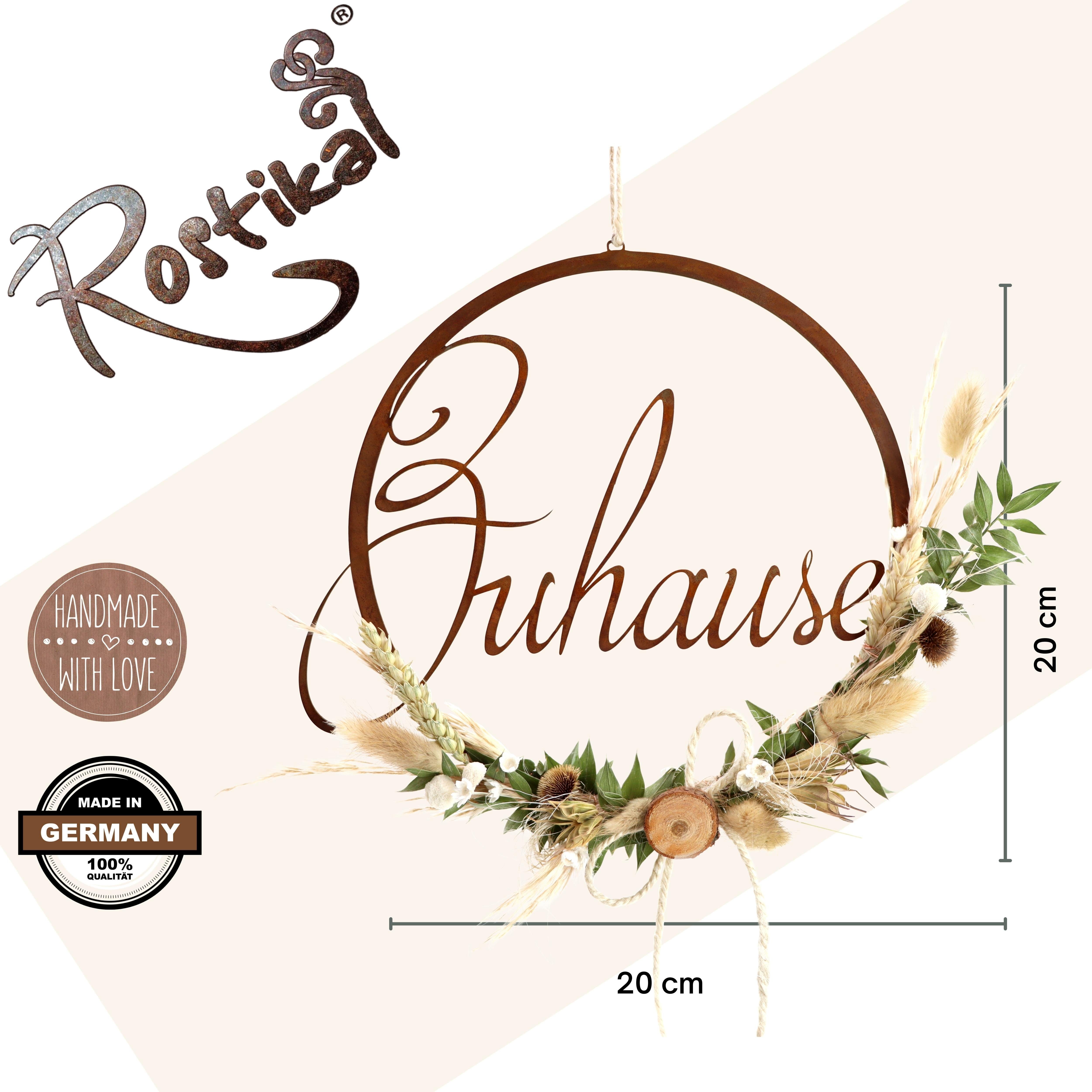 Rostikal Hängedekoration Deko Loop Hängedeko Wanddeko, Echter Rost günstig online kaufen