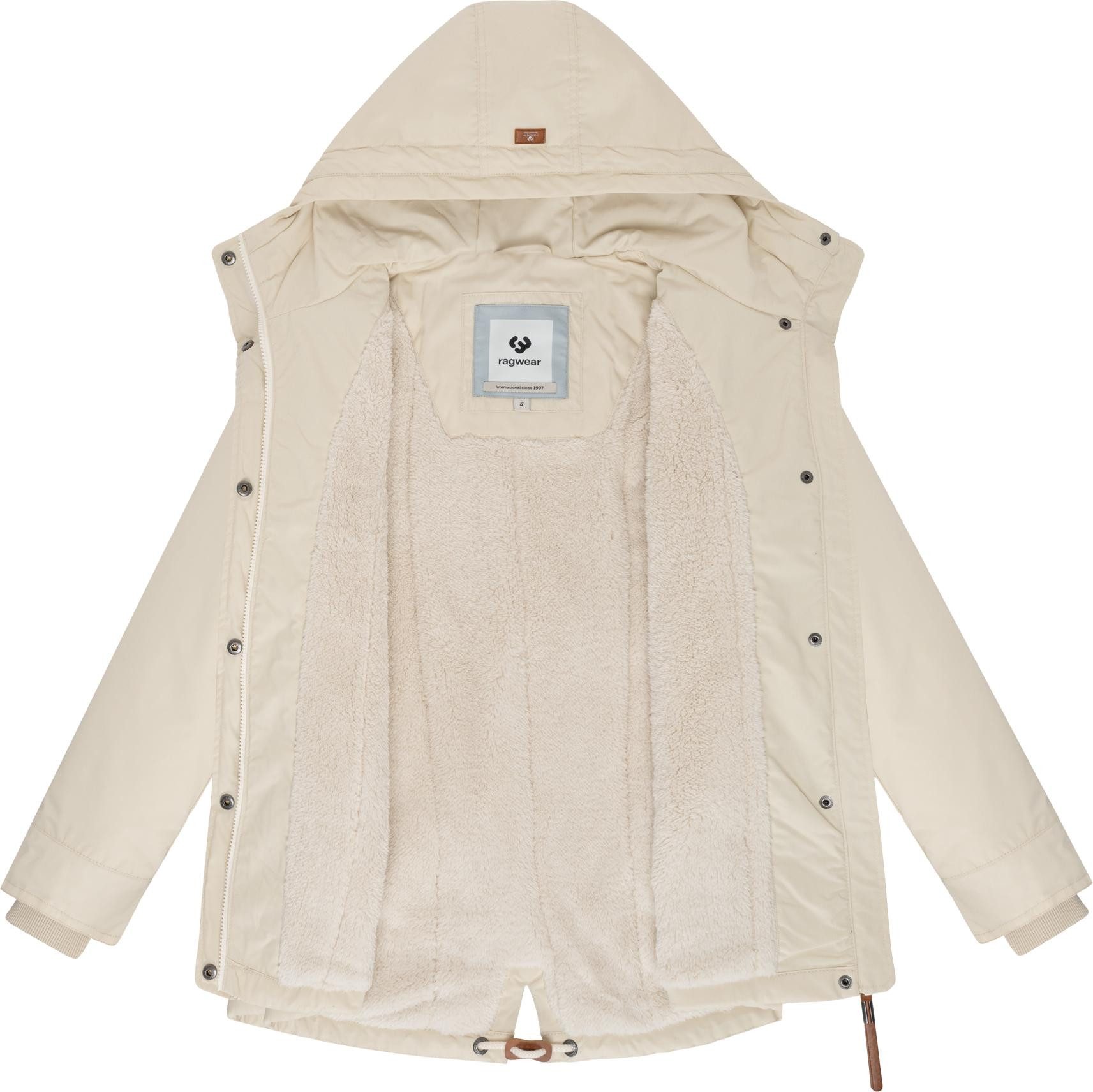 Ragwear Winterjacke Parkker Warm YOUMODO Winter Parka mit kuscheligem Teddy-Innenfutter